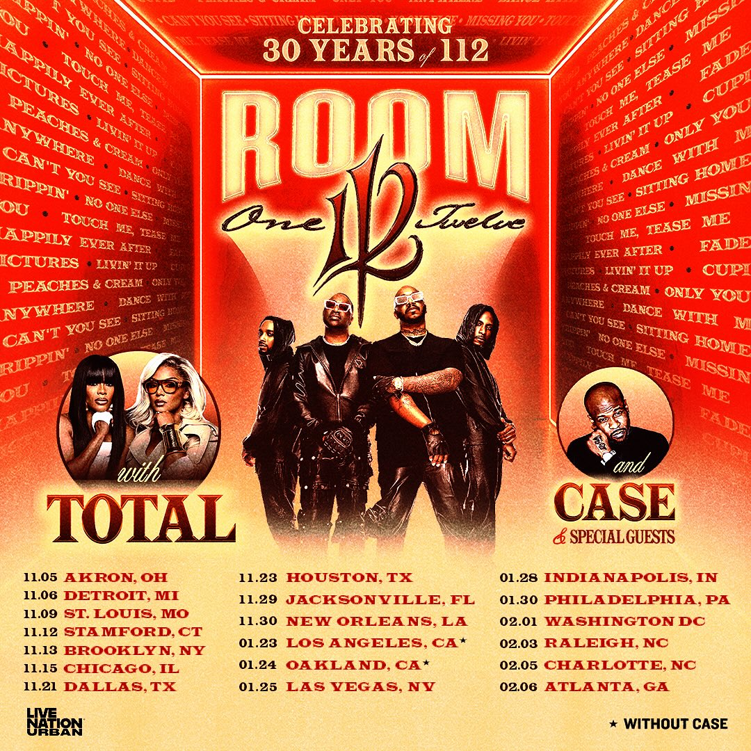 112 Room 112 Tour Poster 2025-2026